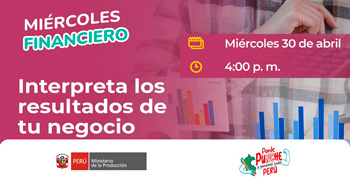 Taller online gratis "Interpreta los resultados de tu negocio" del PRODUCE