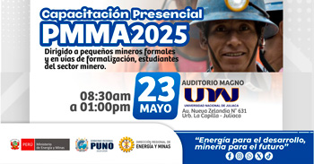 Capacitación Presencial PMMA 2025  de la Direccion Regional de Energia y Minas Puno