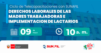 Capacitación virtual  "Derechos laborales de las madres trabajadoras e implementacion de lactarios" del MINSA
