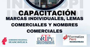 Capacitación virtual gratuita "Marcas individuales, lemas comerciales" de la DRTPE Huancavelica