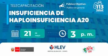  Capacitación online gratis  "Insuficiencia de haploinsuficiencia A20" del MINSA