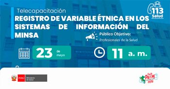  Capacitación online gratis Registro de variable étnica en los sistemas de información del minsa