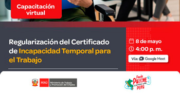 Capacitación online gratis  "Regularización del Certificado de Incapacidad Temporal para el Trabajo"  