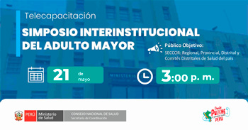  Capacitación online gratis  "Simposio interinstitucional del adulto mayor" del MINSA
