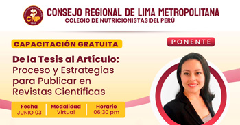 Capacitación online gratis De la Tesis al Artículo: Proceso y Estrategias para Publicar en Revistas Científicas