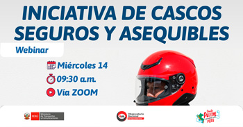 Webinar online "Iniciativa de Cascos Seguros y Asequibles"  del Observatorio Nacional de Seguridad Vial