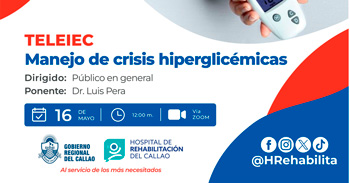 Capacitación virtual  "Manejo de crisis hiperglicémicas" del Hospital de Rehabilitación del Callao