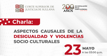  Charla online "Aspectos causales de la desigualdad y violencias socio culturales"