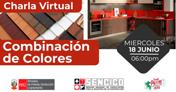  Charla virtual gratuita "Combinación de Colores" de SENCICO