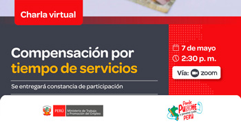 Charla online gratis "Compensación por Tiempo de Servicios - CTS" del MTPE