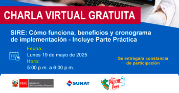 Charla online "SIRE: Cómo funciona, beneficios y cronograma de implementación - Incluye Parte Práctica" 