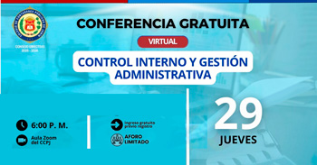  Conferencia online "Control interno y gestión administrativa" del Colegio de Contadores Públicos de Junín