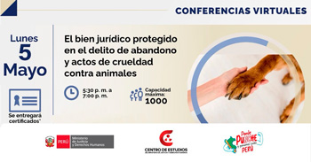 Conferencia virtual gratuita El bien jurídico protegido en el delito de abandono y actos de crueldad contra animales