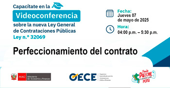 Conferencia virtual gratuita "⁠Perfeccionamiento del contrato" del OECE