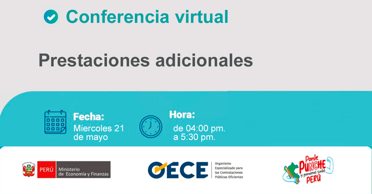 Conferencia virtual gratuita "Prestaciones adicionales" del OECE