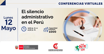 Conferencia online "El silencio administrativo en el Perú" del MINJUSDH