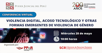 Conferencia virtual Violencia digital, acoso tecnológico y otras formas emergentes de violencia de género
