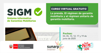  Curso virtual gratis La prenda. El régimen de garantía mobiliaria y el régimen unitario de garantía mobiliaria