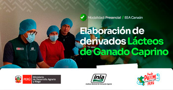 Evento presencial "Elaboración de Derivados Lácteos de Ganado Caprino"  del INIA