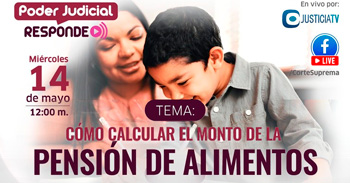 Evento online gratis "Cómo calcular el monto de la pensión de alimentos" del Poder Judicial del Perú