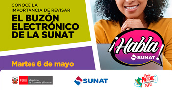 Evento online gratis "Conoce la importancia de revisar el buzón electrónico de la SUNAT" de la SUNAT
