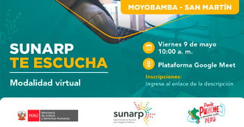 Evento online gratuito "Especialistas de la Sunarp atenderán tus consultas y sugerencias"