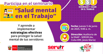 Seminario presencial DSalud Mental en el Trabajo del SERVIR