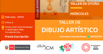 Taller presencial "Dibujo artístico"  del Museo José Carlos Mariátegui