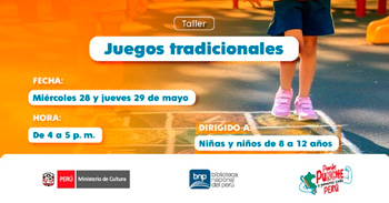 Taller presencial gratis "Juegos tradicionales" de la BNP