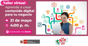  Taller online "Aprende a crear contenido digital para tu negocio" de PRODUCE