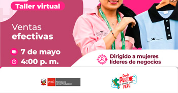 Taller  online "Ventas Efectivas" de PRODUCE