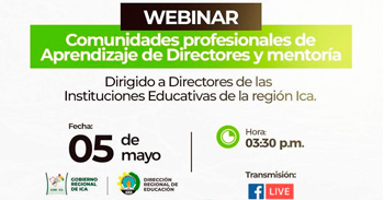 Webinar online "Comunidades profesionales de Aprendizaje de Directores y mentoría"