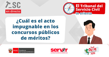 Webinar online "¿Cuál es el acto impugnable en los concursos públicos de méritos?" del SERVIR