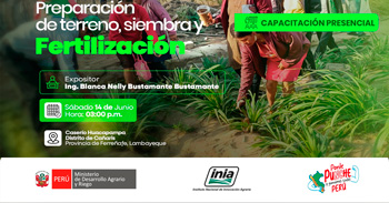  Capacitación presencial "Preparación de terreno, siembra y fertilización" del INIA