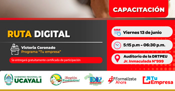  Capacitación presencial "Ruta Digital" de la Cámara de Comercio, Industria y Turismo de Ucayali