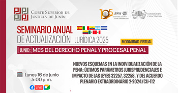  Capacitación online  Nuevos Esquemas en la Individualización de la Pena de la Corte Superior de Justicia de Junín