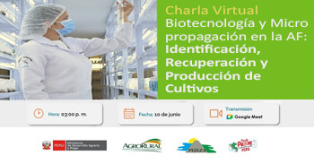  Charla "Biotecnología y Micropropagación en la AF: Identificación, Recuperación y Producción de Cultivos"