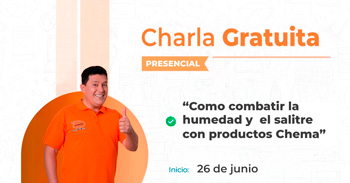 Charla presencial sobre el "Como combatir la humedad y el salitre con productos Chema"