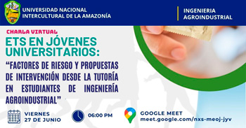 Charla online "ETS en jóvenes universitarios: Factores de riesgo, propuestas de intervención desde la tutoría"