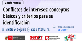 Conferencia online "Conflictos de intereses: conceptos básicos y criterios para su identificación" de la ENAP