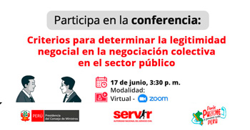  Conferencia online Criterios para determinar la legitimidad negocial en la negociación colectiva en el sector público