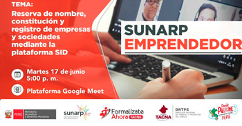  Conferencia online Reserva de nombre, constitución y registro de empresas y sociedades mediante la plataforma SID