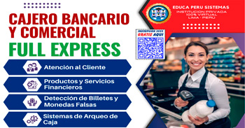  Curso online gratis: "CAJERO BANCARIO Y COMERCIAL EN BANCOS, EMPRESAS, ENTIDADES FINANCIERAS"