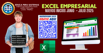  Curso online gratis: "Excel Empresarial Virtual en Vivo"