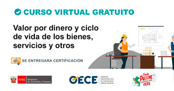  Curso online gratis con certificado "Valor por dinero y ciclo de vida de los bienes, servicios y otros"