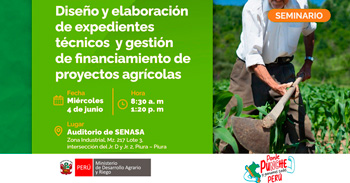 Seminario presencial "Diseño y elaboración de expedientes técnicos"  del Rediagro Ica