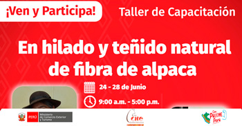 Taller de Capacitación presencial en "Hilado y Teñido Natural de Fibra de Alpaca" de CITE Camelidos PUNO
