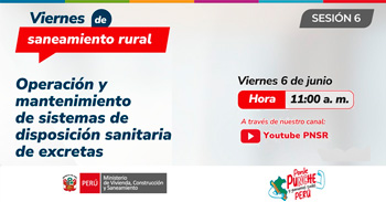 Webinar online "Operación y mantenimiento de sistemas de disposición sanitaria de excretas" 