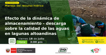 Capacitación "Efecto de la dinámica de almacenamiento - descarga sobre la calidad de las aguas en lagunas..." 