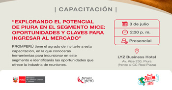 Capacitación  presencial "Explorando oportunidades del segmento mice y claves para ingresar al mercado"